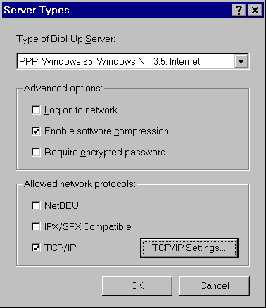 Installing TCP/IP and PPP for Microsoft Windows 95